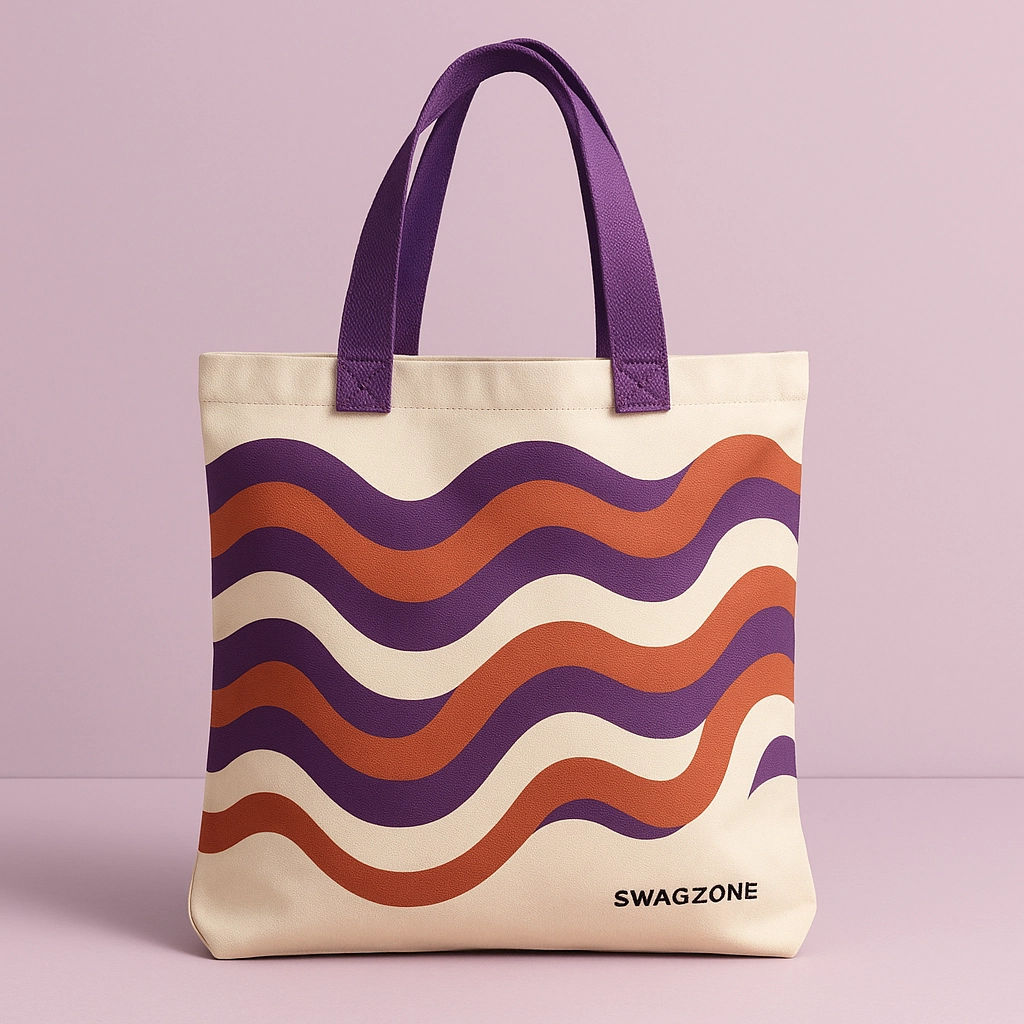 Instagrammable swag tote bag with retro design