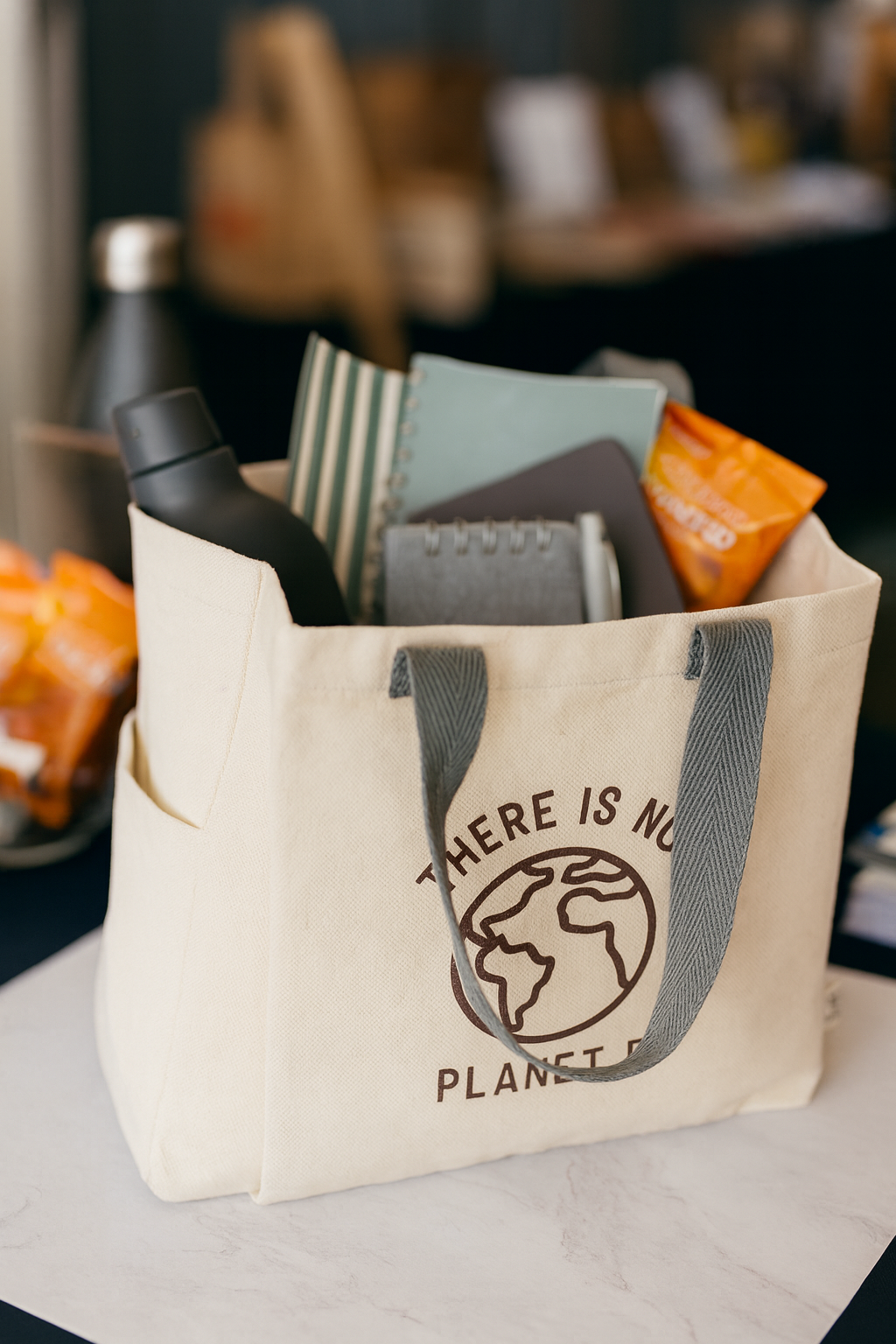 Eco-friendly branded cotton tote bag