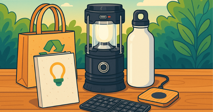 illustration of eco-conscious event swag