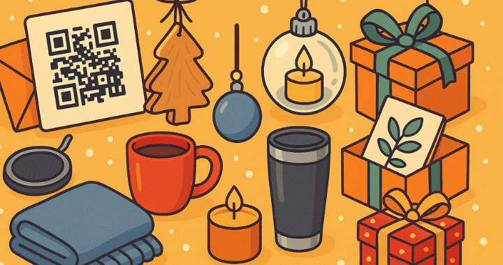 A cartoony festive illustration showing creative holiday card alternatives