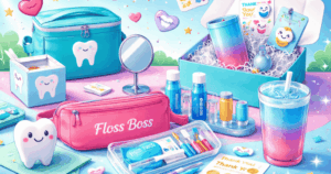 Colorful dental practice swag ideas for patient experience and team gifting